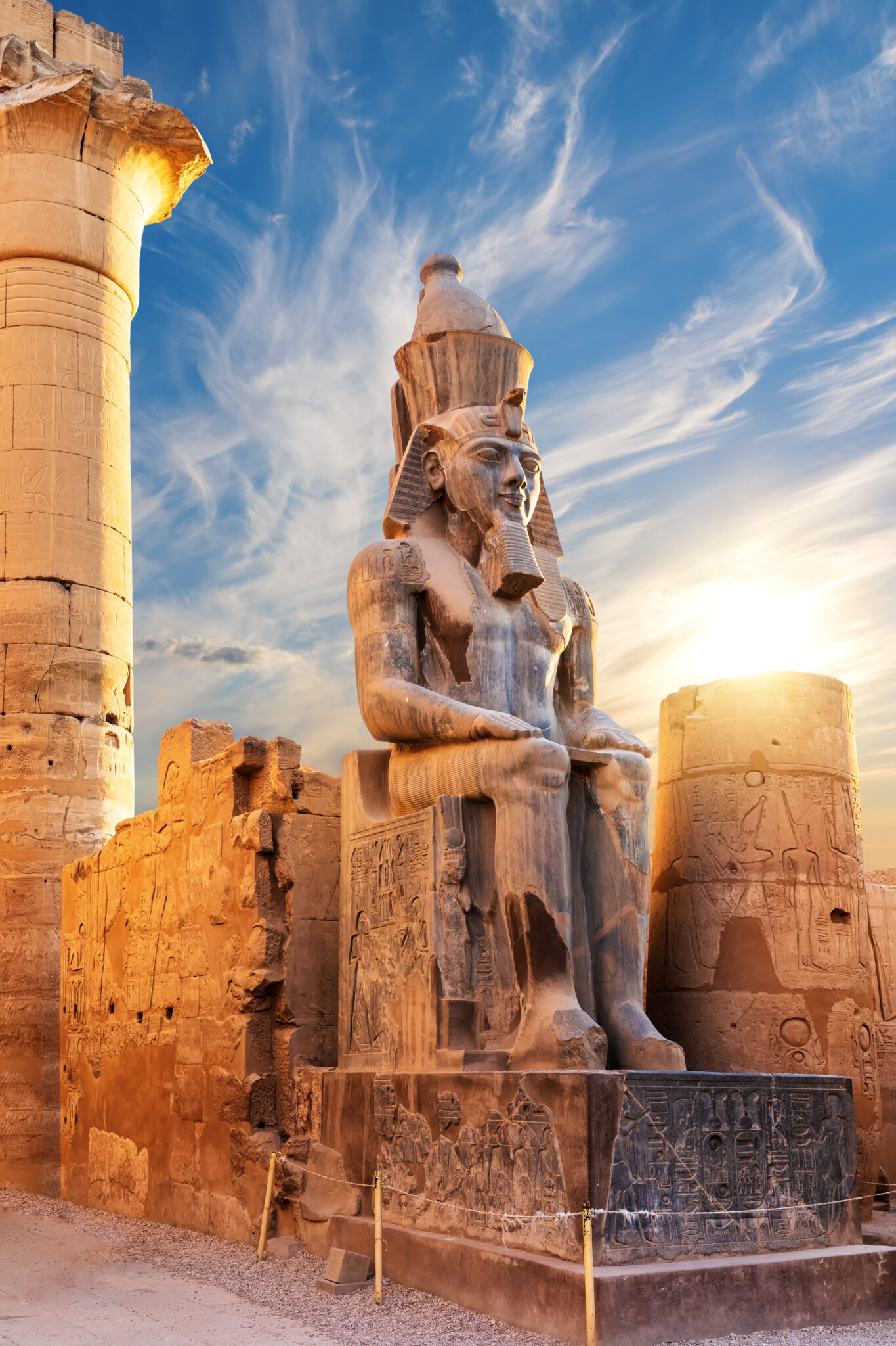 Egypt 2024 Inspire First Century Voyages Inc   Seated Statue Of Ramesses II By The Luxor Temple Entrance Egypt 1365x2048 